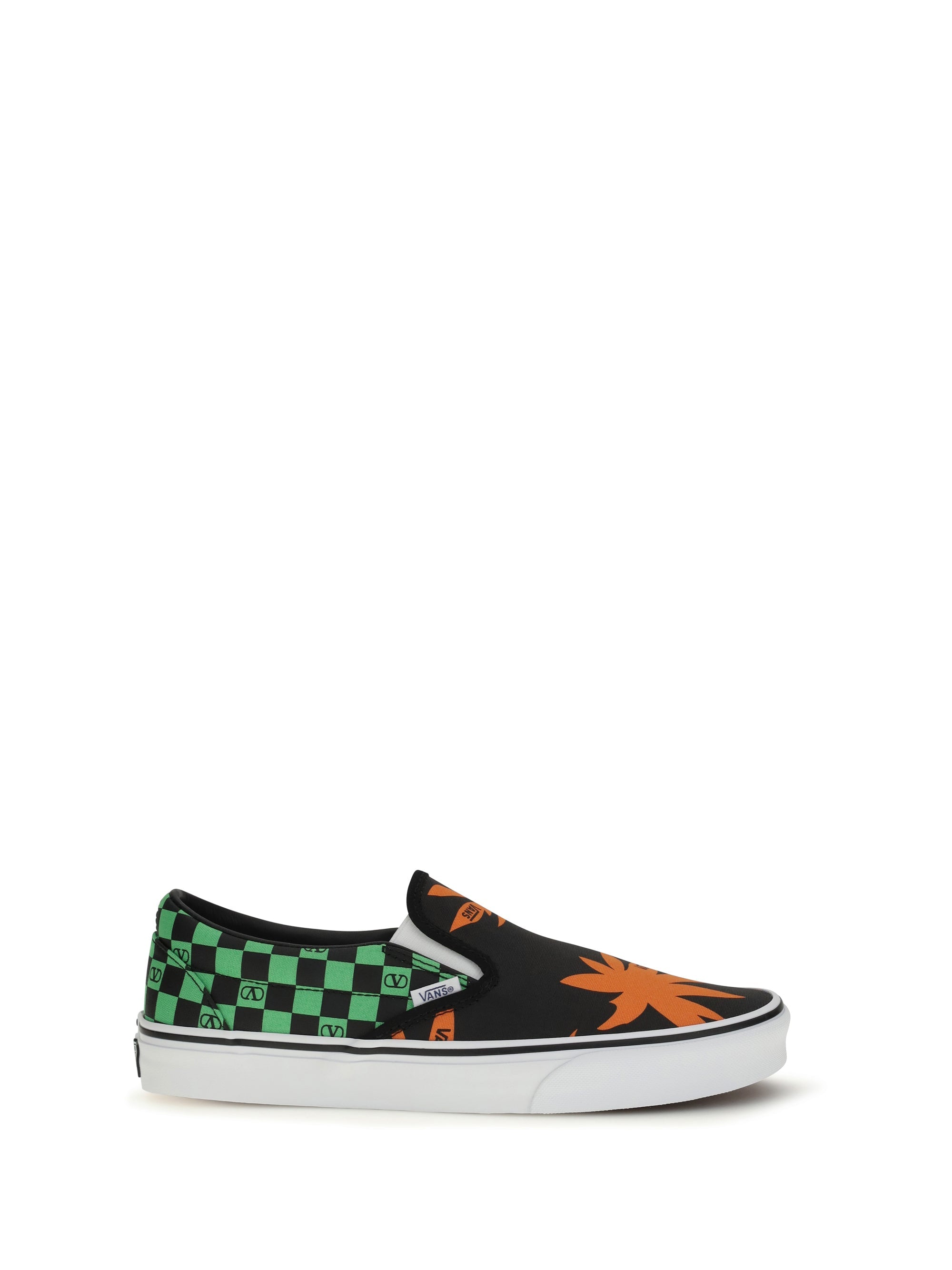 Valentino Garavani Checkerboard V Logo Print Sneaker — Black
