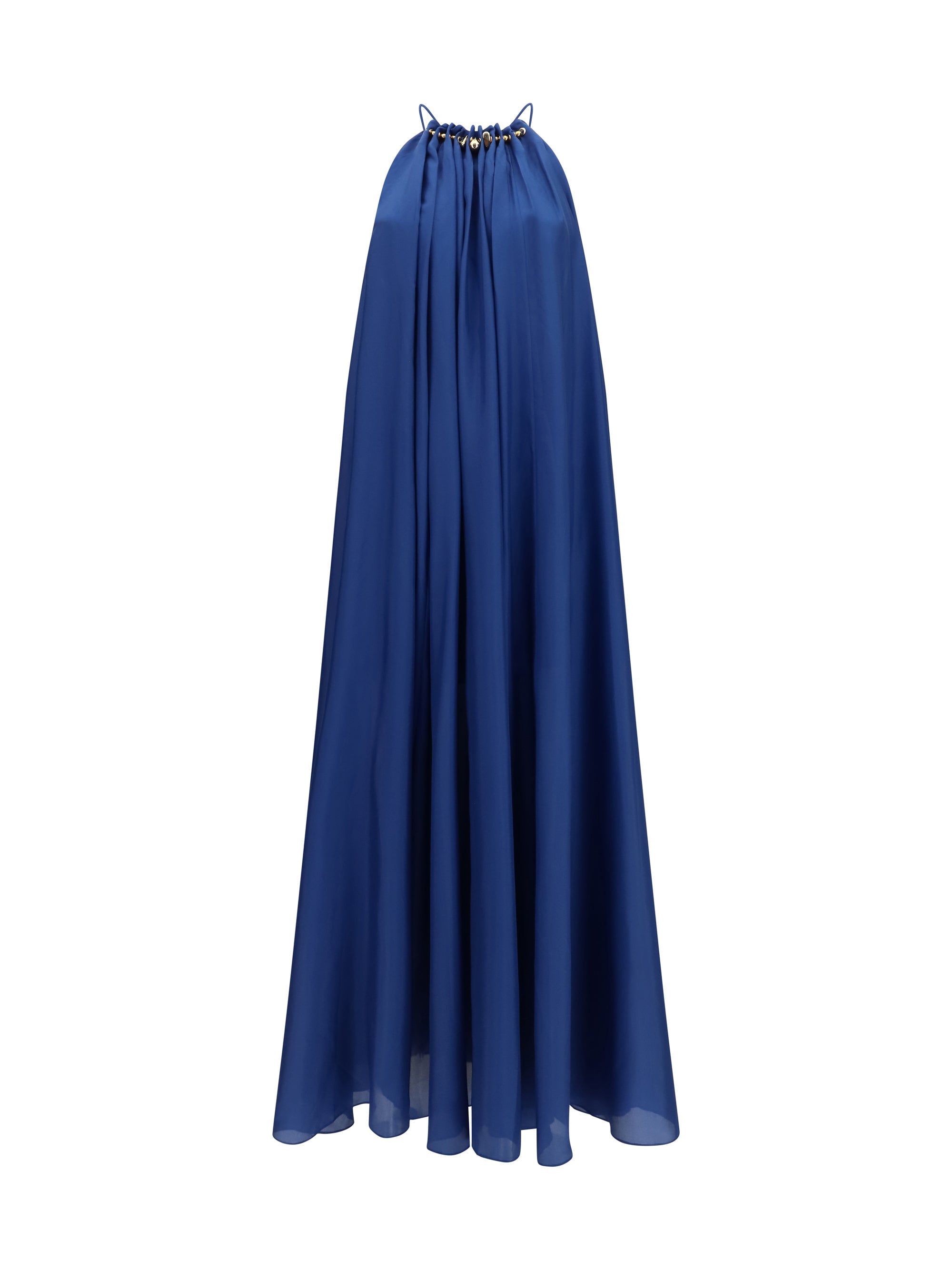 Zimmermann Aster Pleated Pearl Dress — Blue