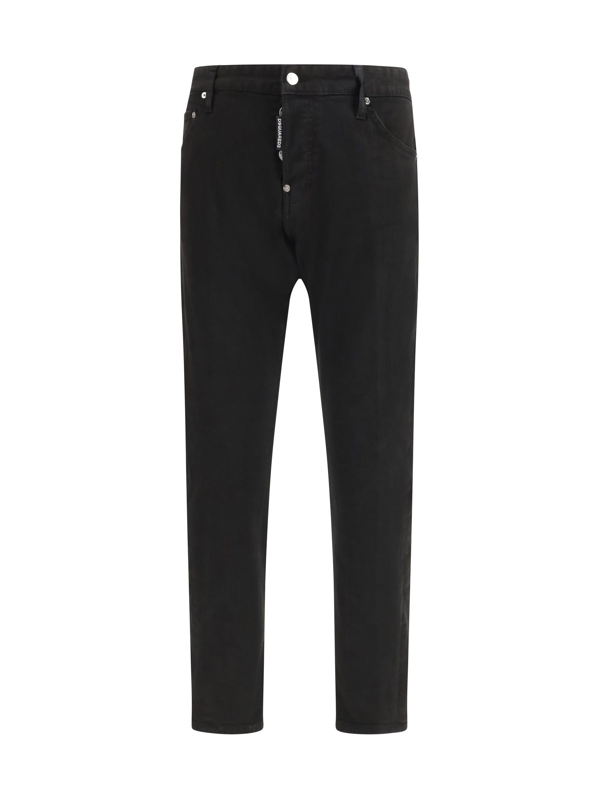 Dsquared2 Slim Twist Washed Denim Jeans — Black
