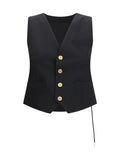 Sacai Twill Vest — Black