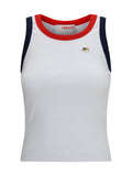 Fiorucci Angels Patch with Contrast Trims Tank Top — White
