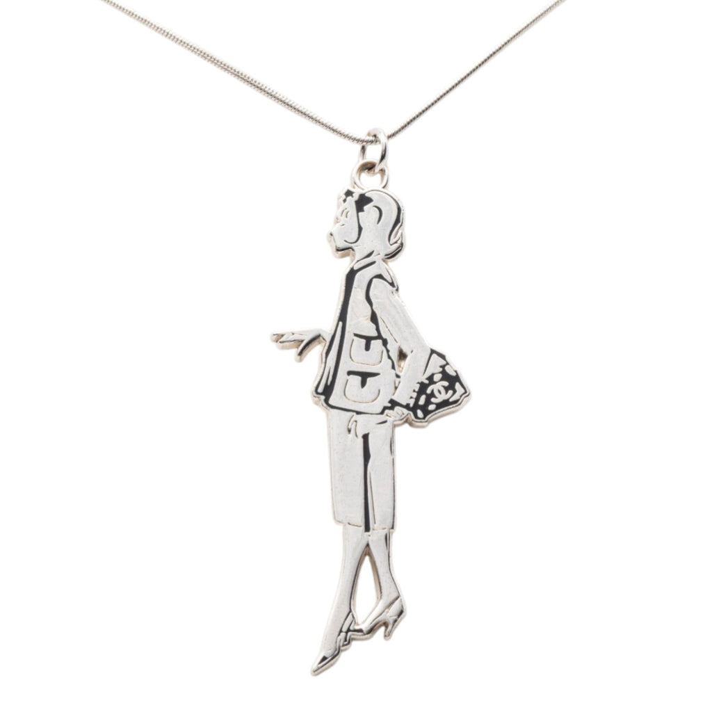 Silver Plated Mademoiselle Pendant Necklace