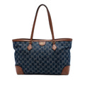 Medium GG Denim Ophidia Tote
