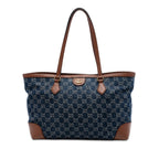 Medium GG Denim Ophidia Tote