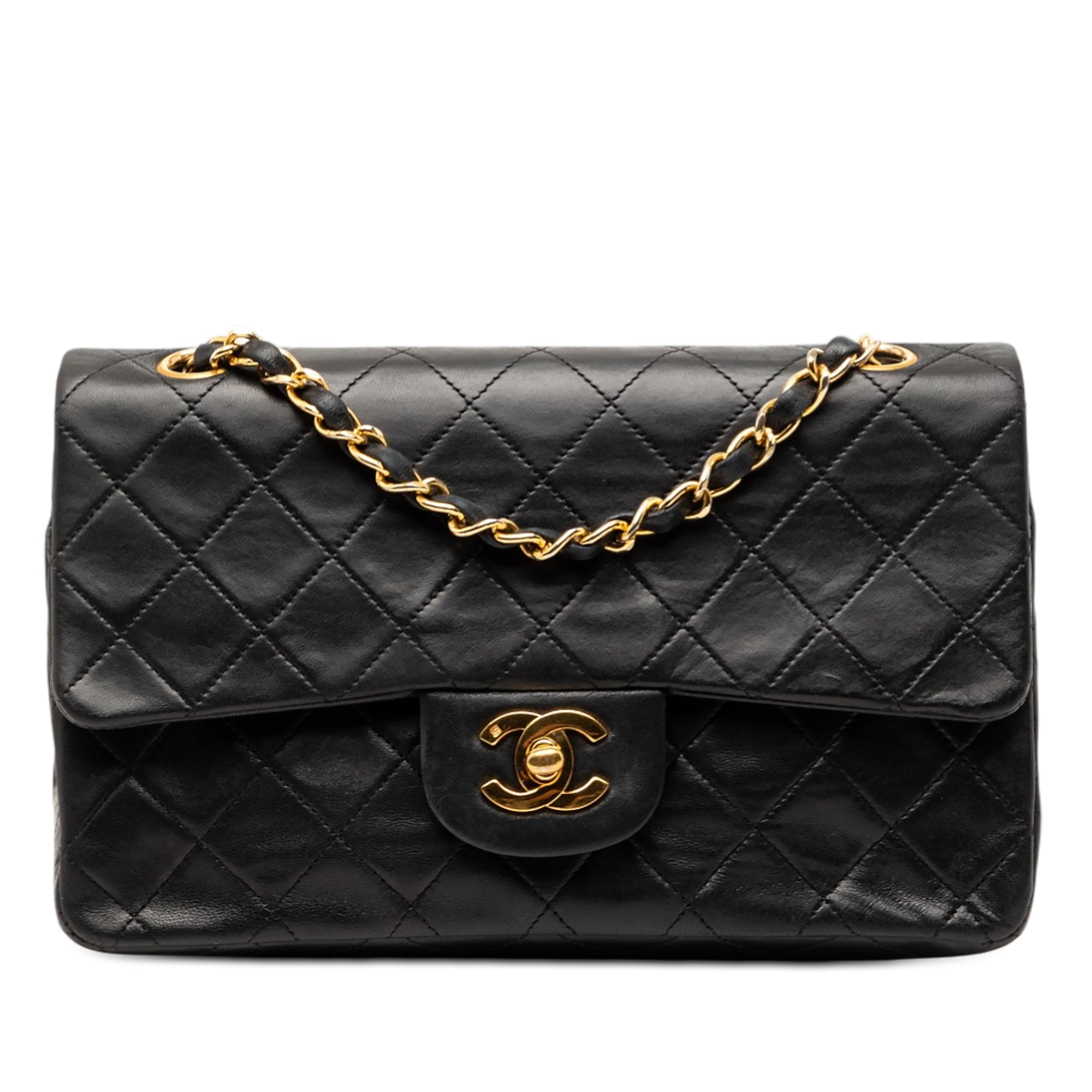 Small Classic Lambskin Double Flap