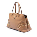 Studded Saffiano Cuir Promenade Satchel
