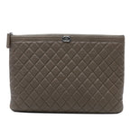 Large Quilted Caviar Boy O Case Clutch