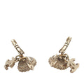 CC Gold Plated Faux Pearl Strass Clip On Earrings