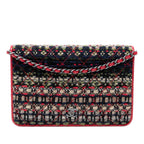 CC Quilted Tweed Wallet On Chain