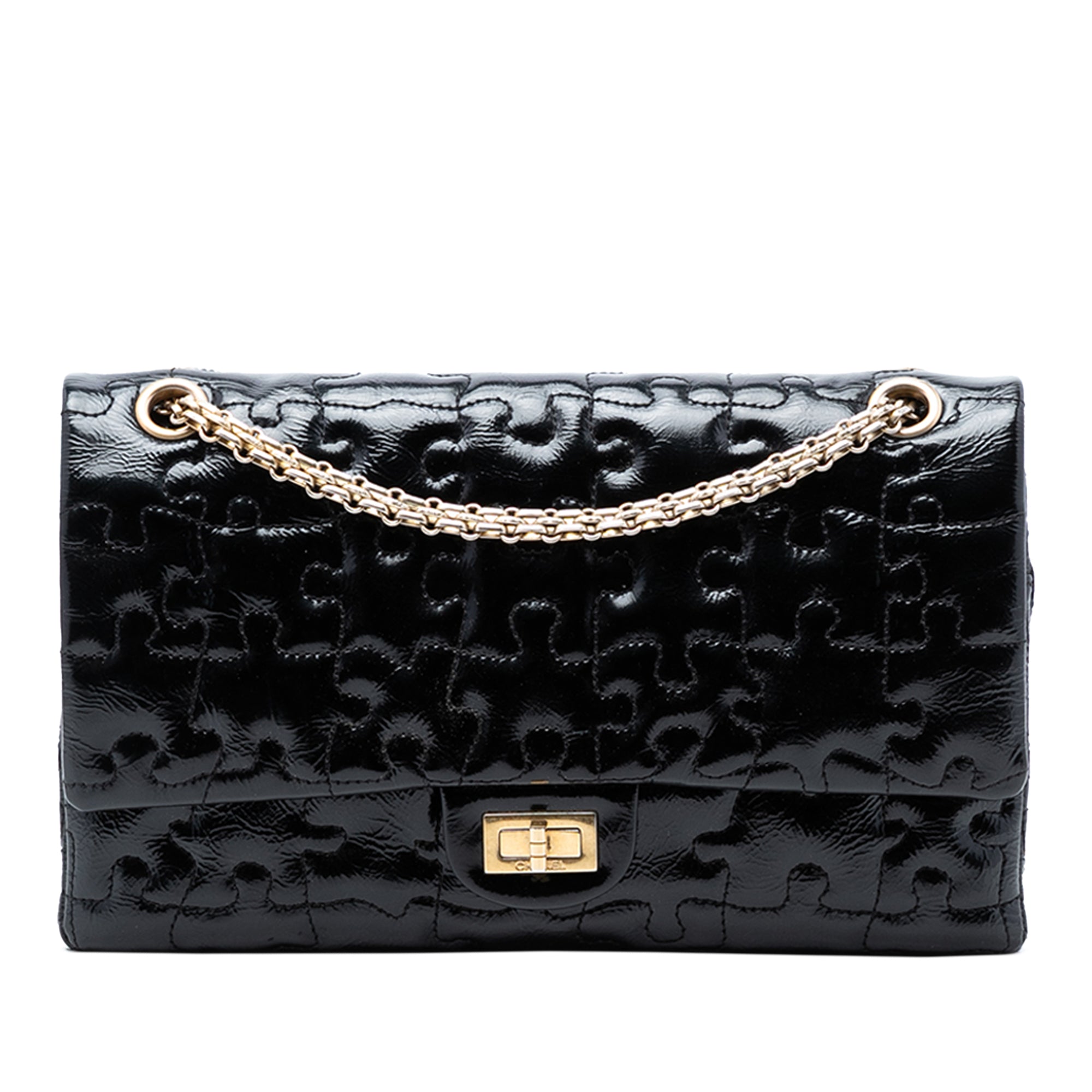 Reissue 2.55 Crackled Patent Puzzle Double Flap 226