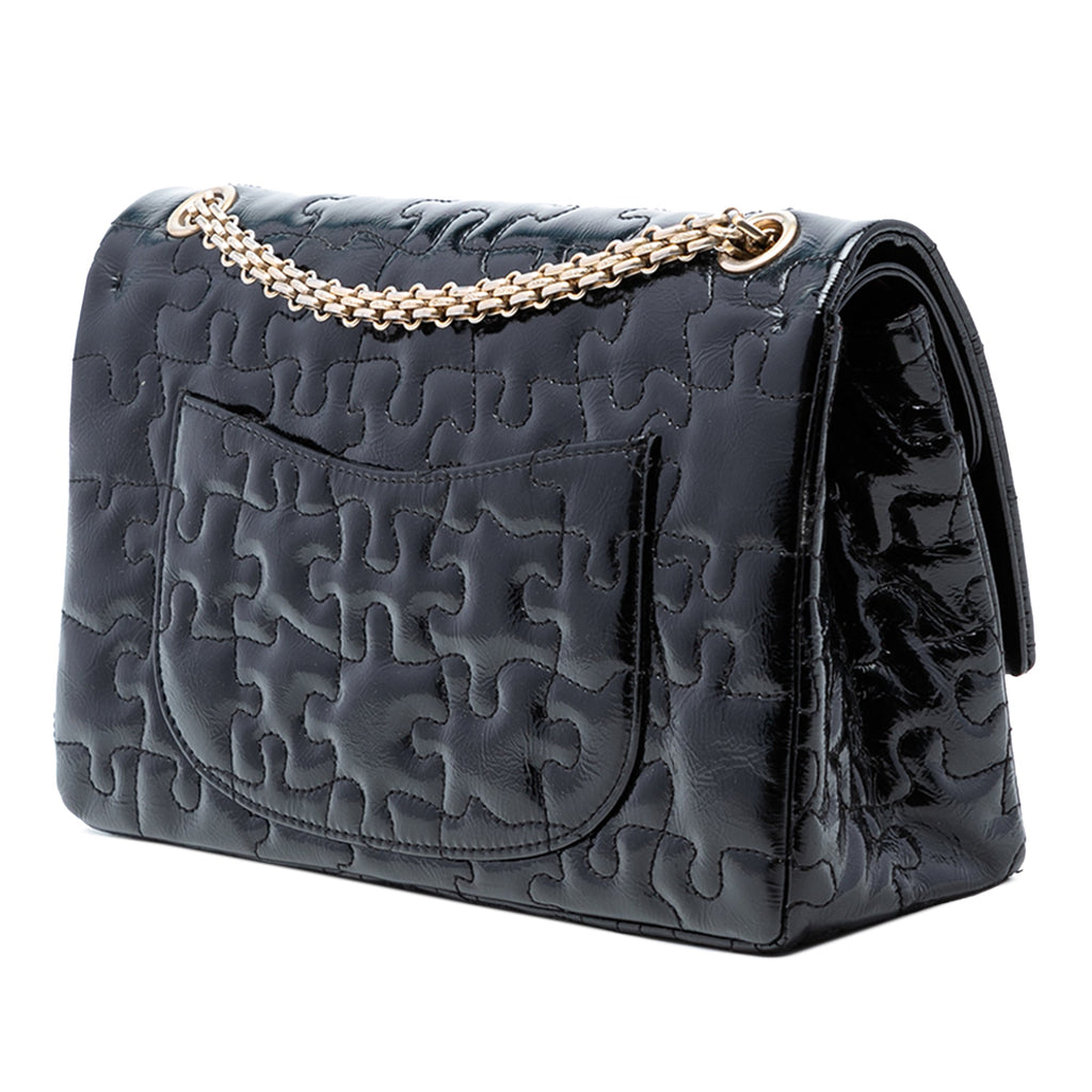 Reissue 2.55 Crackled Patent Puzzle Double Flap 226