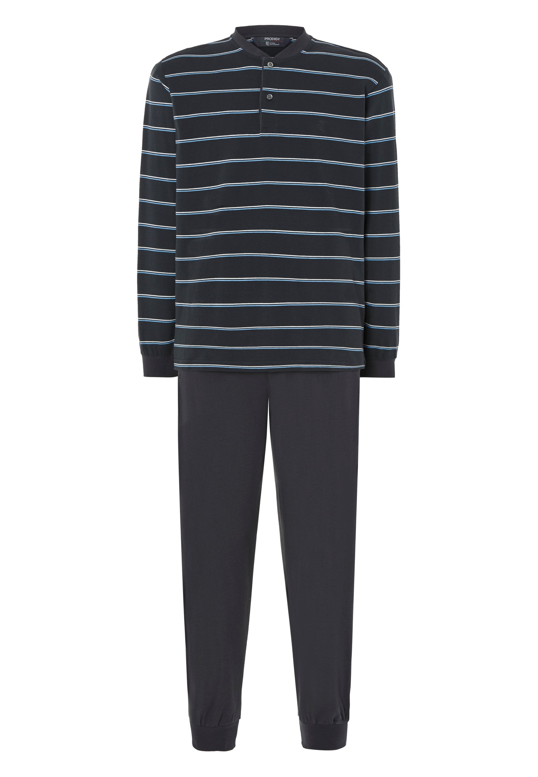 Pijama Hombre Invierno Premium Tapeta Algodón Punto - Gris 55025_22