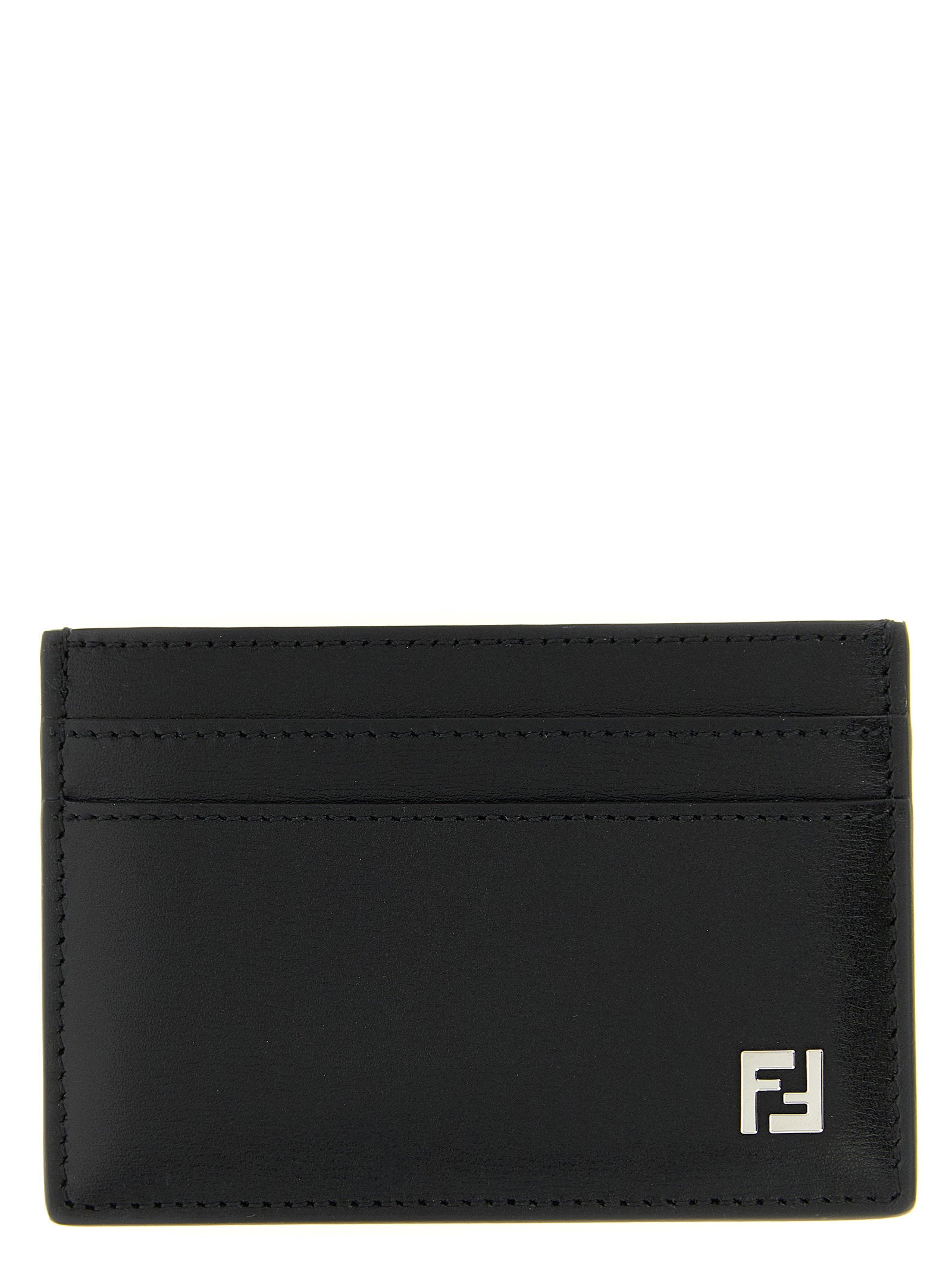 Fendi Leather Card Case — Black