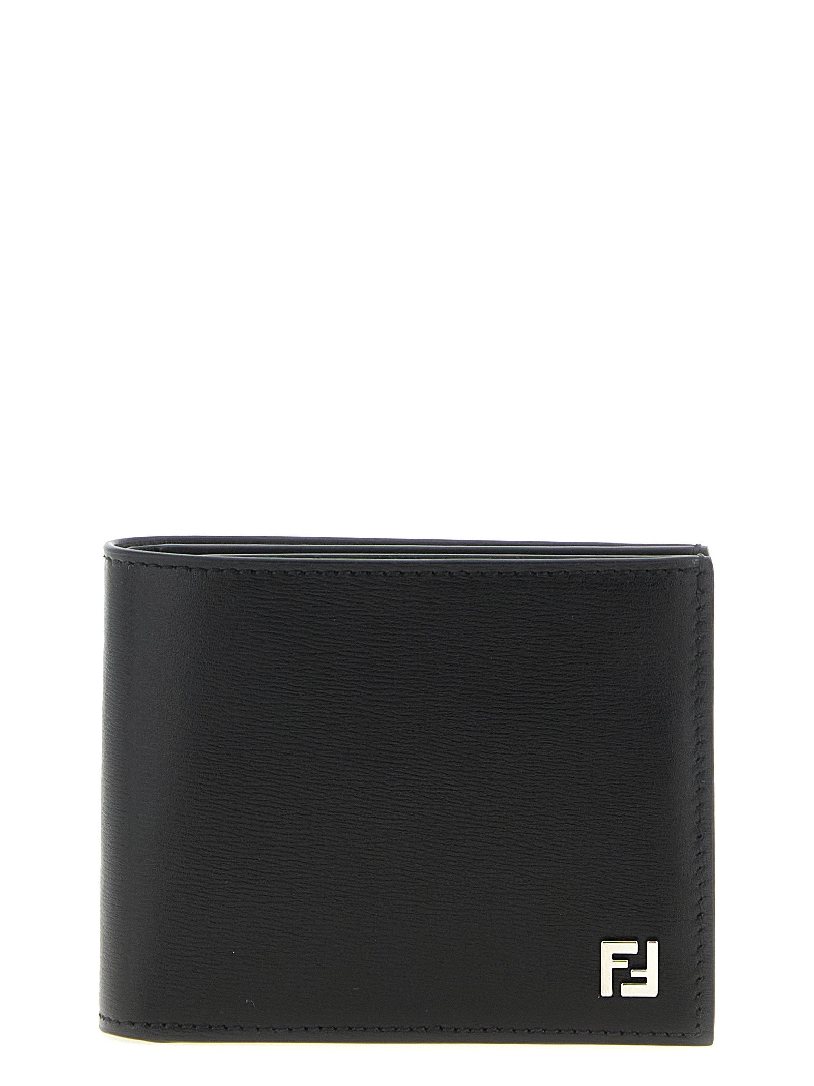 Fendi Calf Leather Logo Wallet — Black
