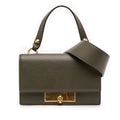 Mini Leather Skull Lock Top Handle Bag