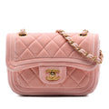 Mini Quilted Velvet Double Frame Flap