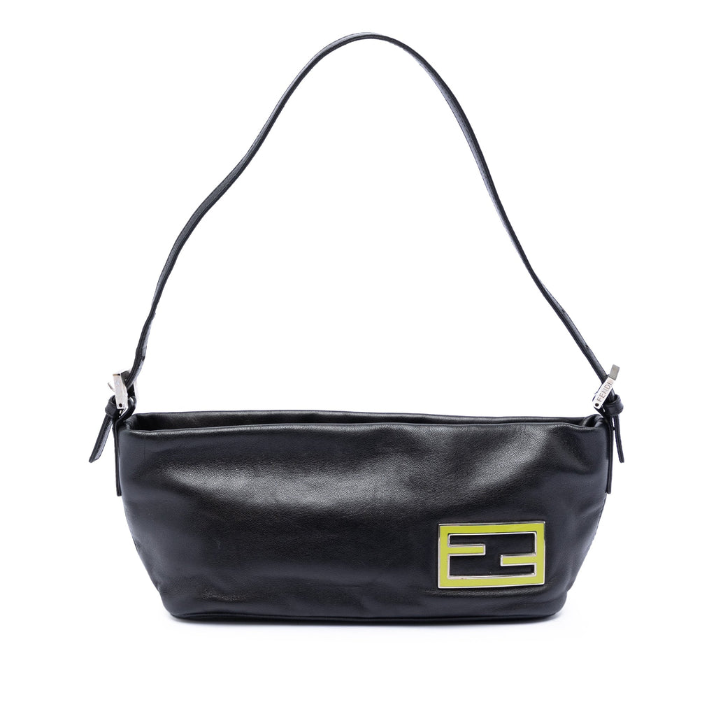 Leather FF Baguette Shoulder Bag