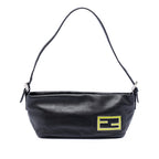 Leather FF Baguette Shoulder Bag
