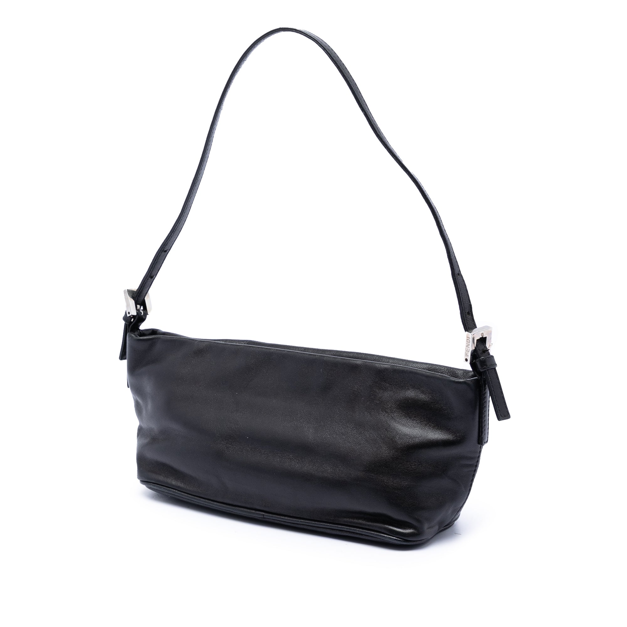 Leather FF Baguette Shoulder Bag