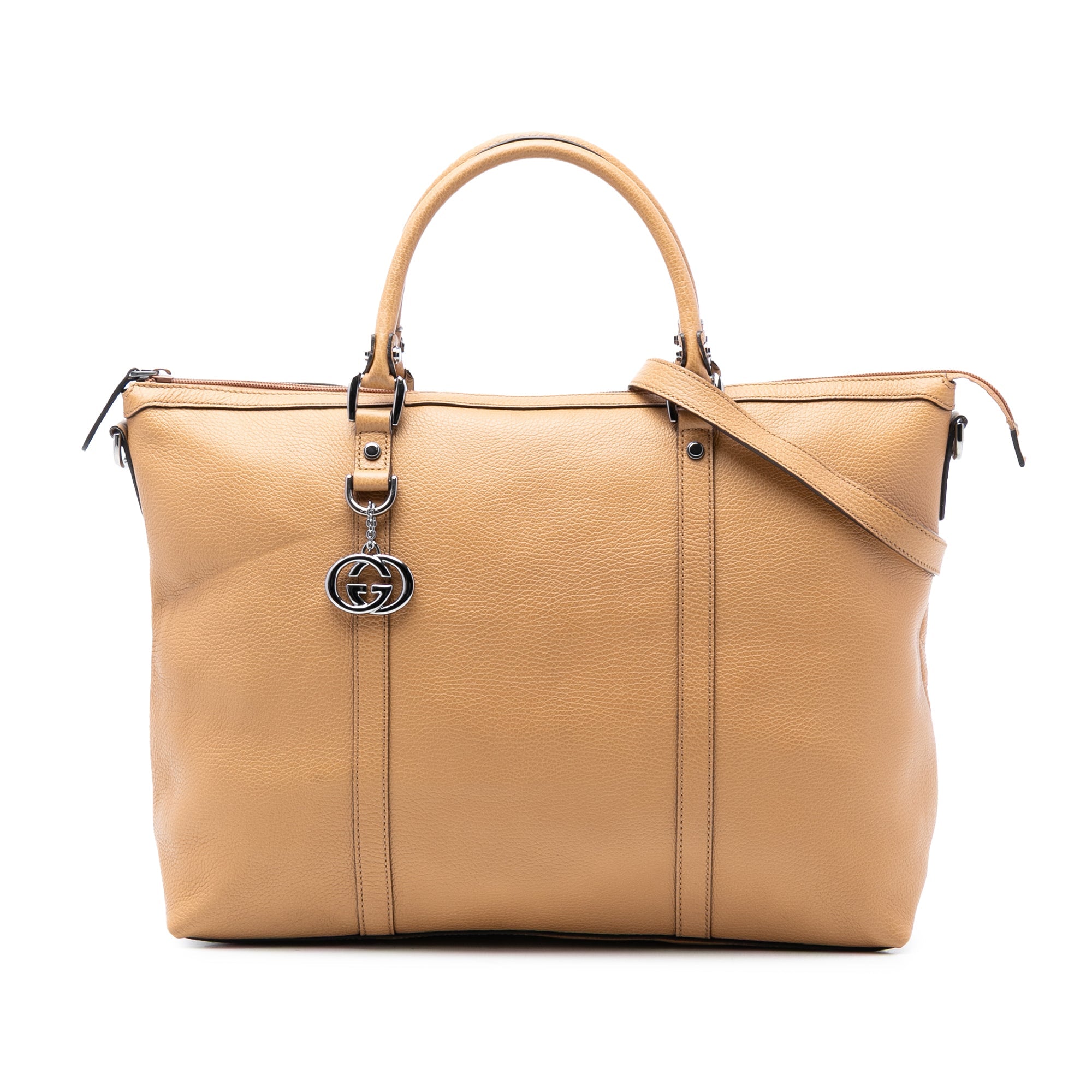 Leather GG Charm Satchel