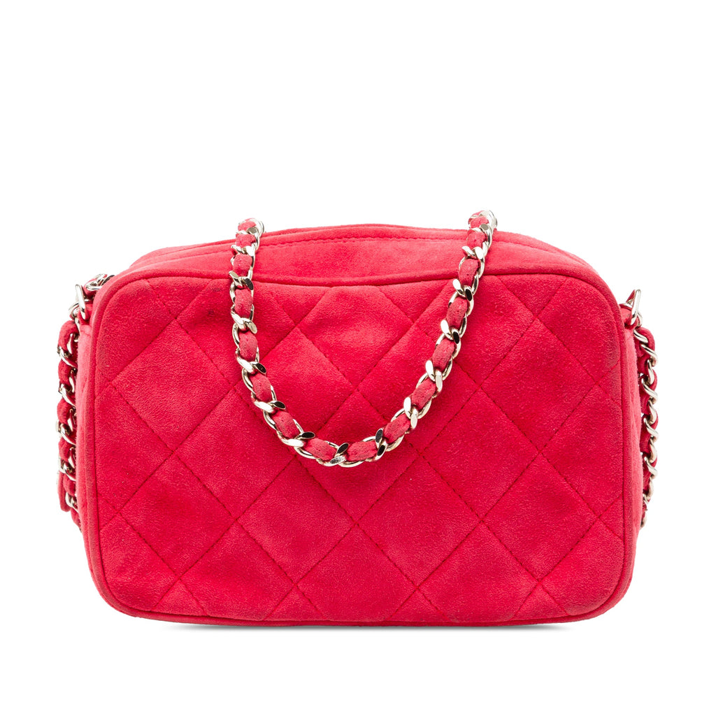Quilted Suede Camera Bag