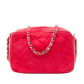 Quilted Suede Camera Bag