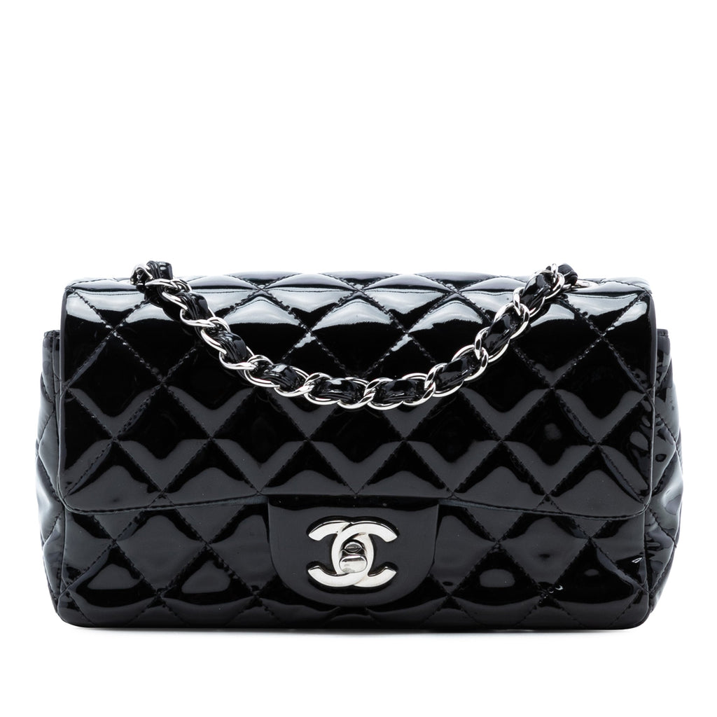 Mini Rectangular Classic Patent Single Flap