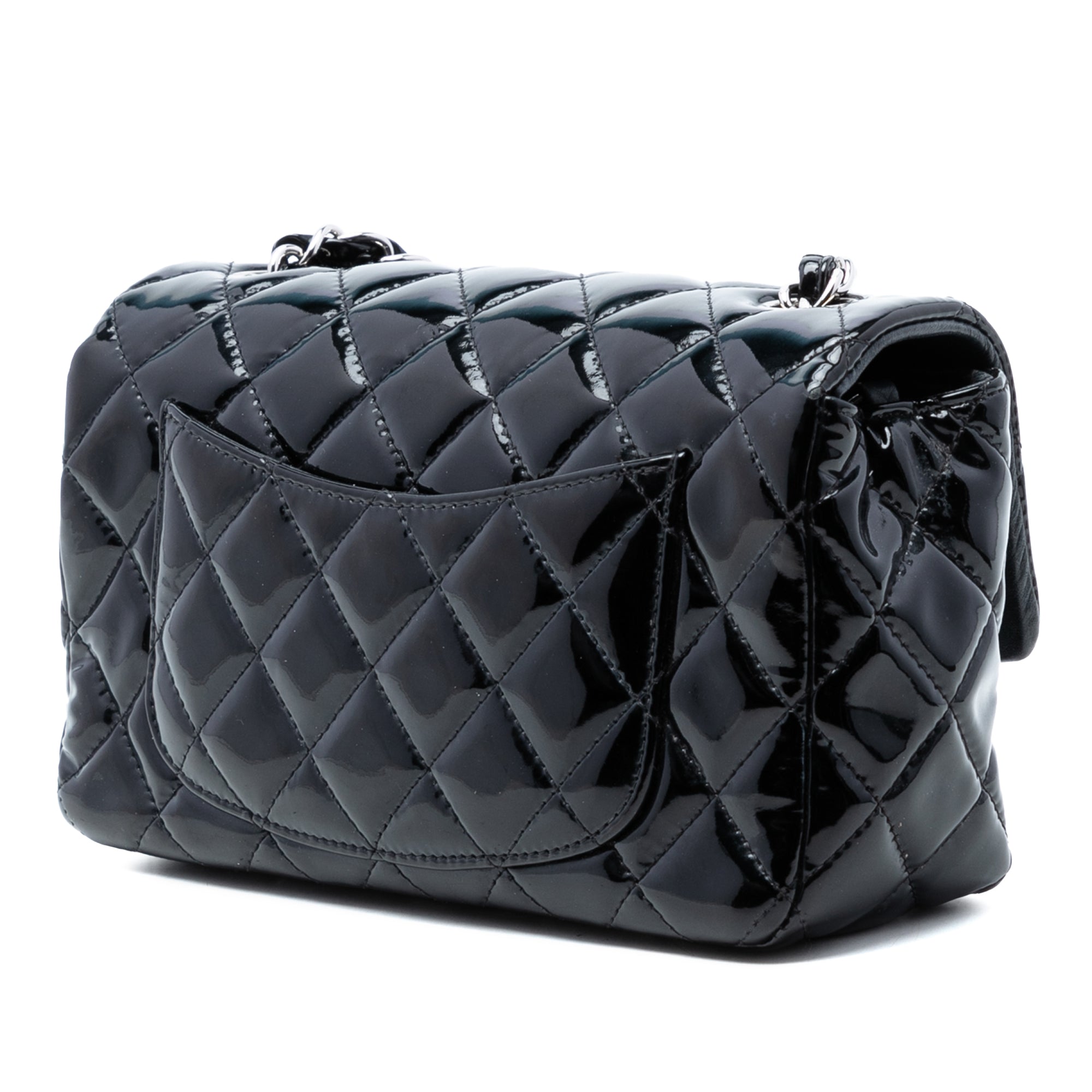 Mini Rectangular Classic Patent Single Flap