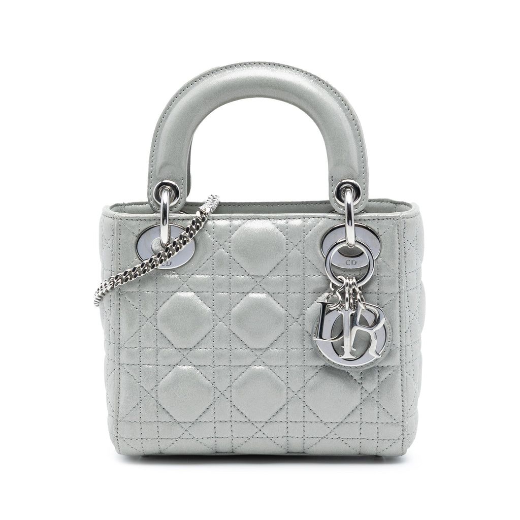 Mini Iridescent Lambskin Cannage Lady Dior