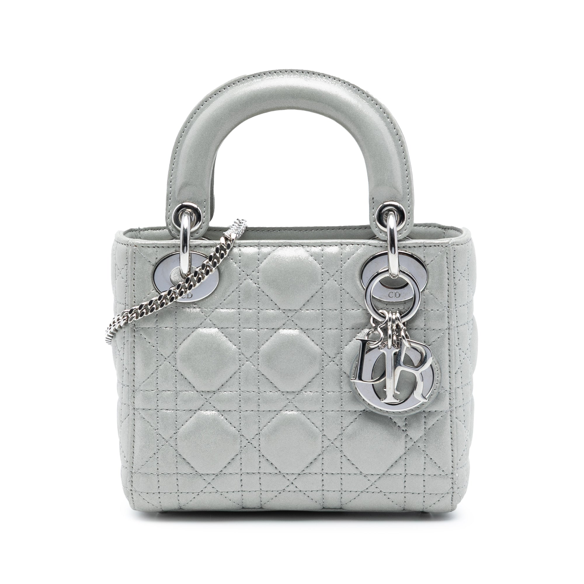Mini Iridescent Lambskin Cannage Lady Dior