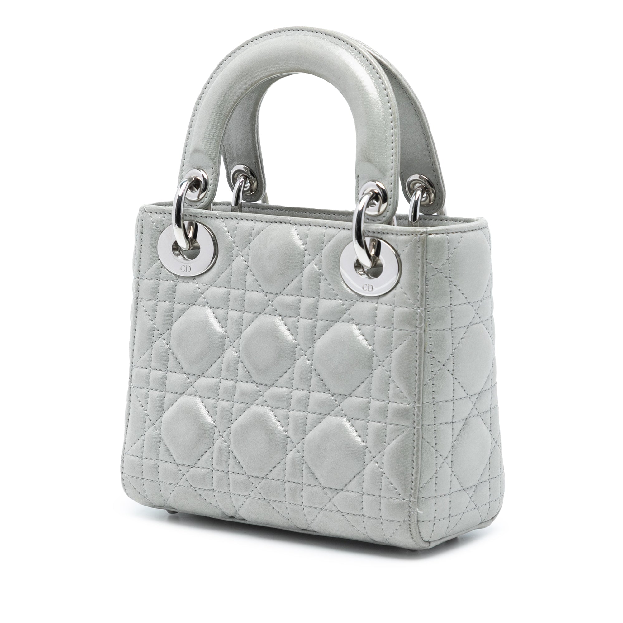 Mini Iridescent Lambskin Cannage Lady Dior