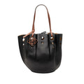 Paulas Ibiza Perforated Leather Shell Basket Tote