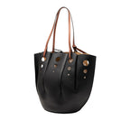 Paulas Ibiza Perforated Leather Shell Basket Tote