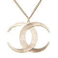 CC Gold Plated Strass Moon Pendant Necklace