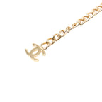 Gold Plated Strass Coco Plaque Double Chain Belt