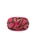 Lacquered Wood Leomonogram Ring S