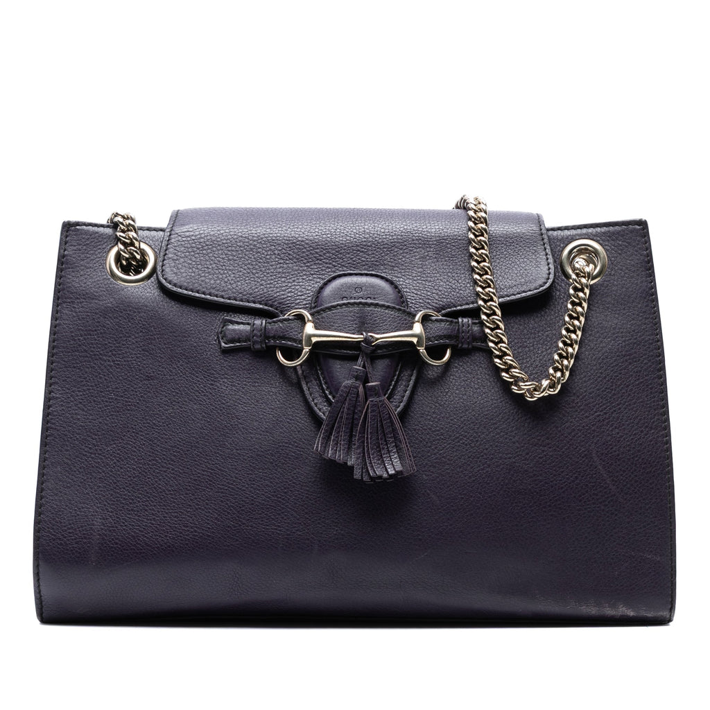 Large Calfskin Emily Shoulder Bag