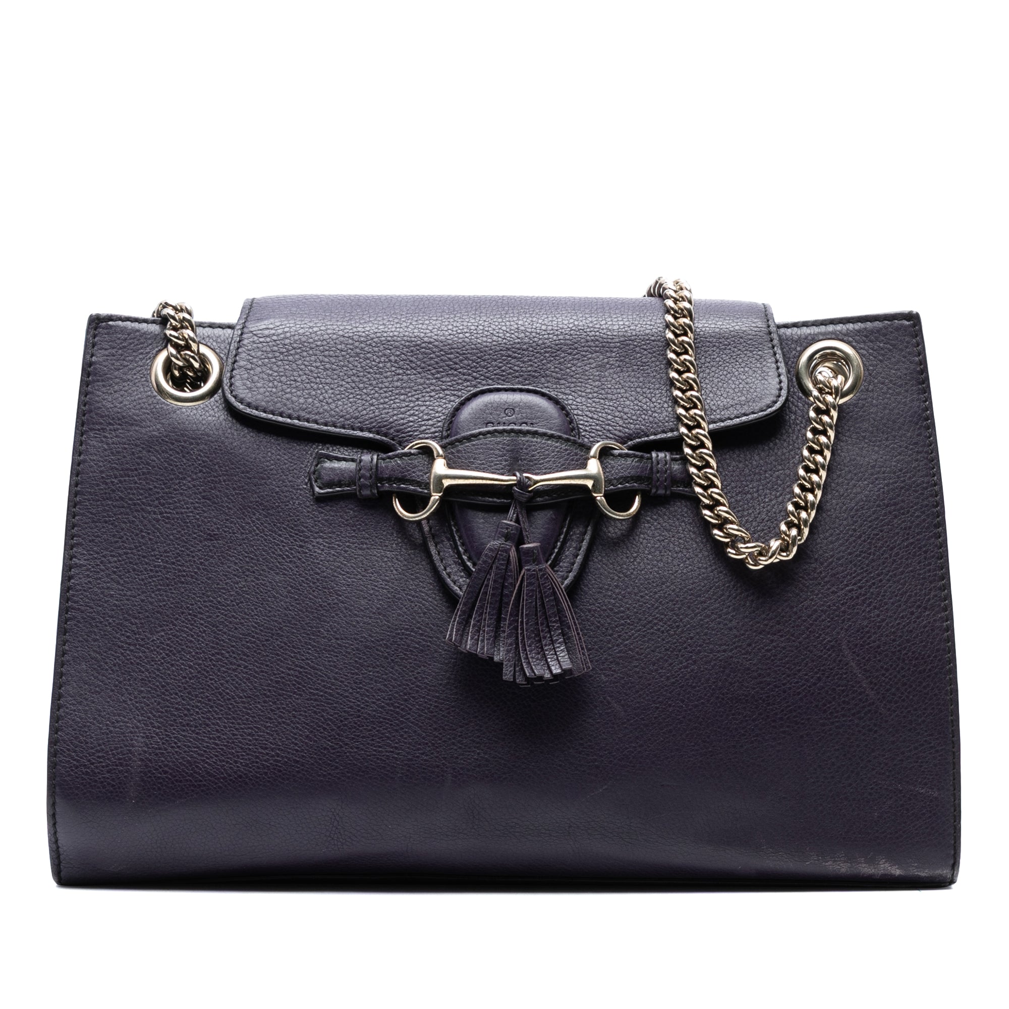 Large Calfskin Emily Shoulder Bag