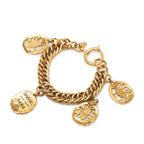 Gold Plated 31 Rue Cambon Logo Charm Bracelet