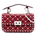 Small Lambskin Free Rockstud Spike Satchel
