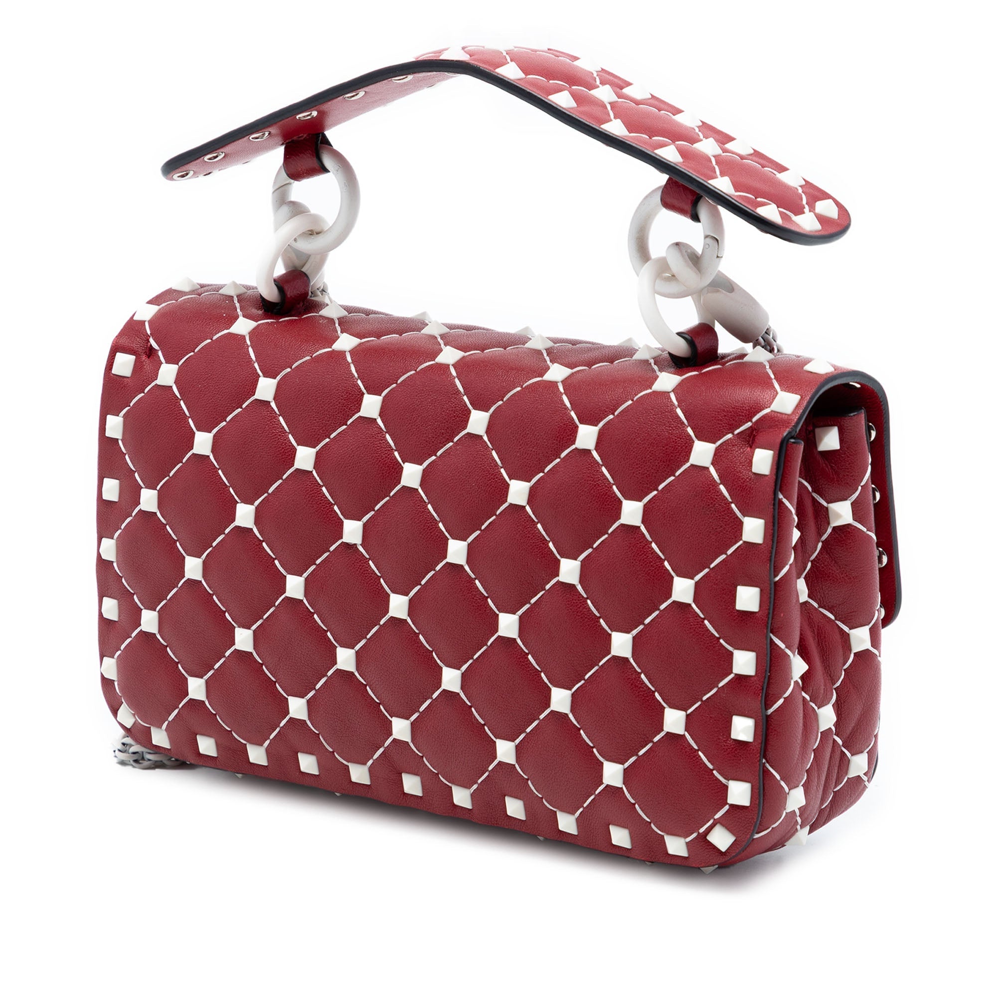 Small Lambskin Free Rockstud Spike Satchel