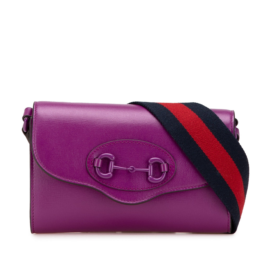Mini Leather Horsebit 1955 Web Crossbody