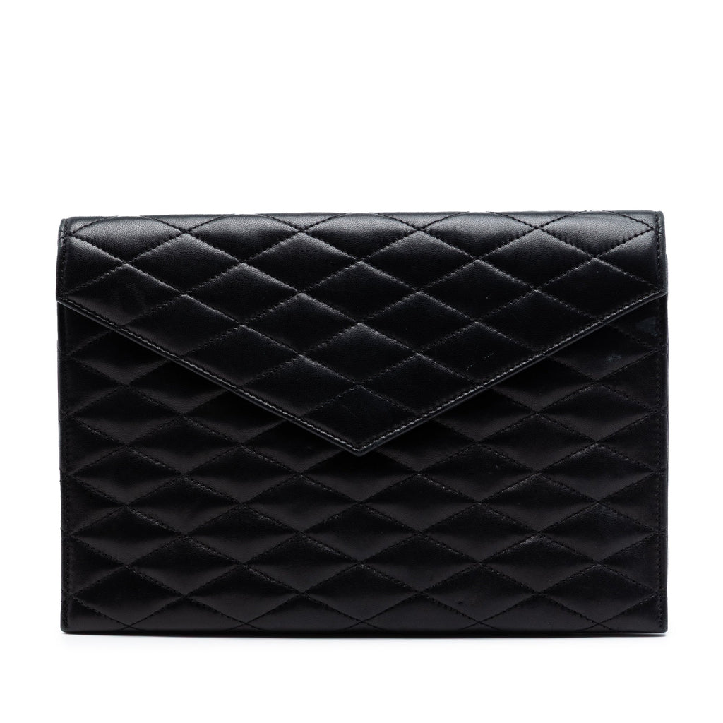 Quilted Lambskin Envelope Pouch