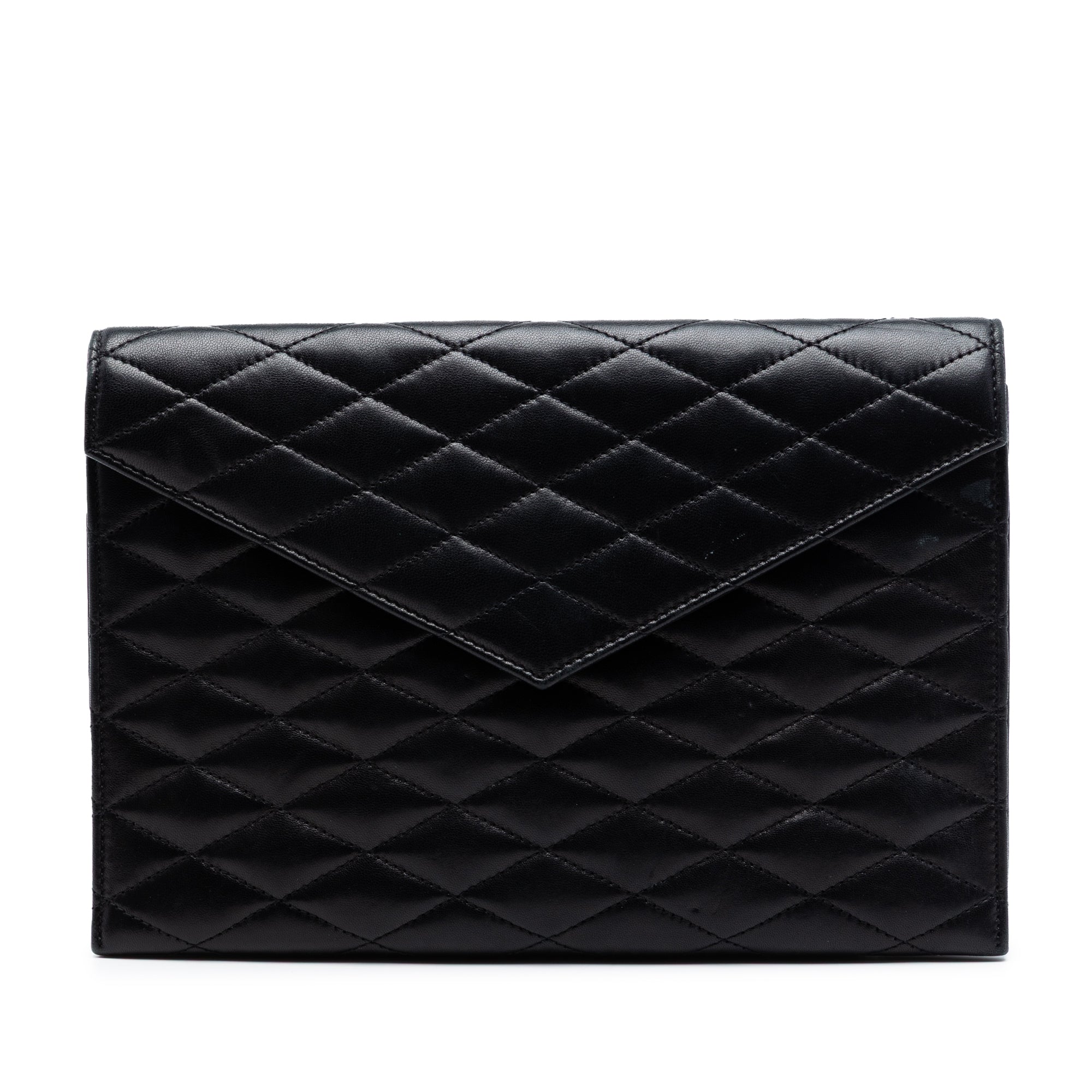 Quilted Lambskin Envelope Pouch