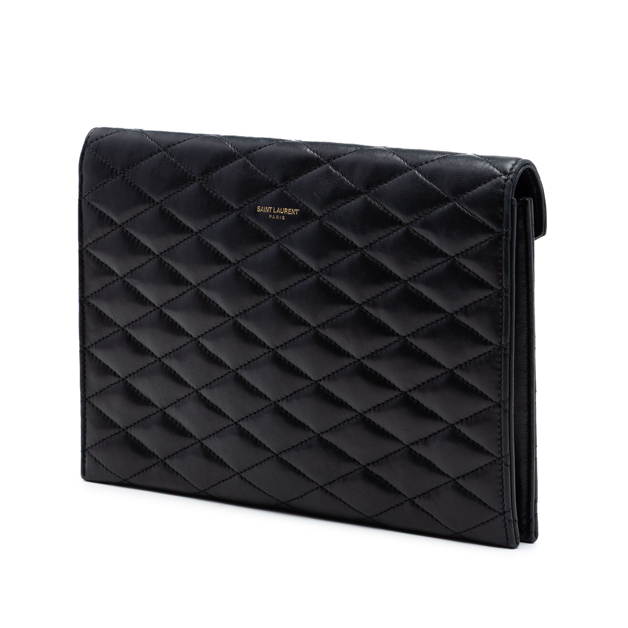 Quilted Lambskin Envelope Pouch