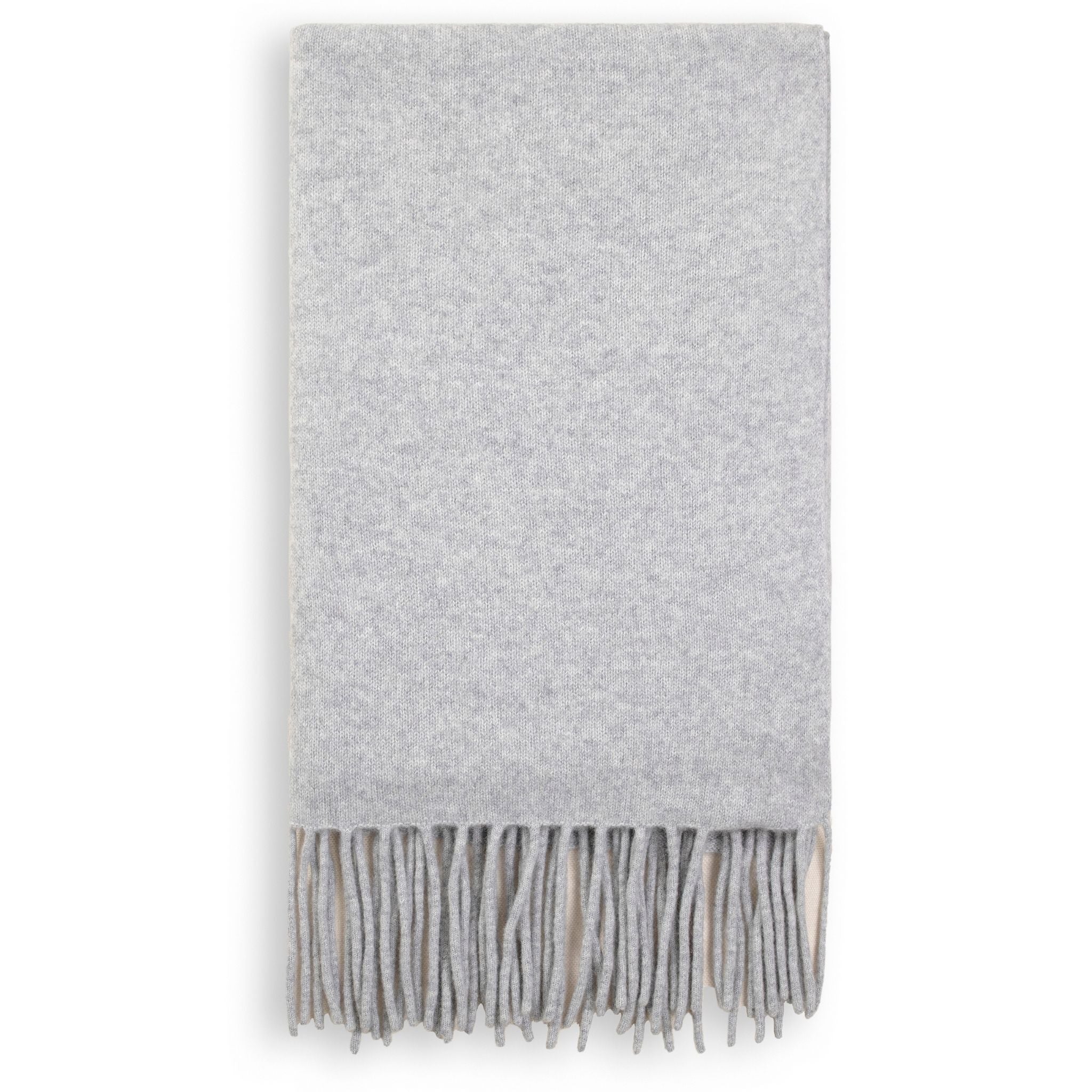 Grey Knitted Felted Cashmere Chunky Scarf
