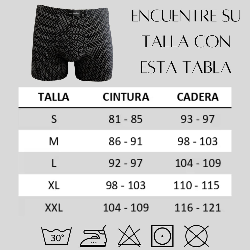 Don Algodon Premium | Pack 3 Boxers para Hombre | Algodón Suave y Transpirable
