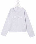 Brunello Cucinelli Slogan-Print Cotton Sweatshirt — grey