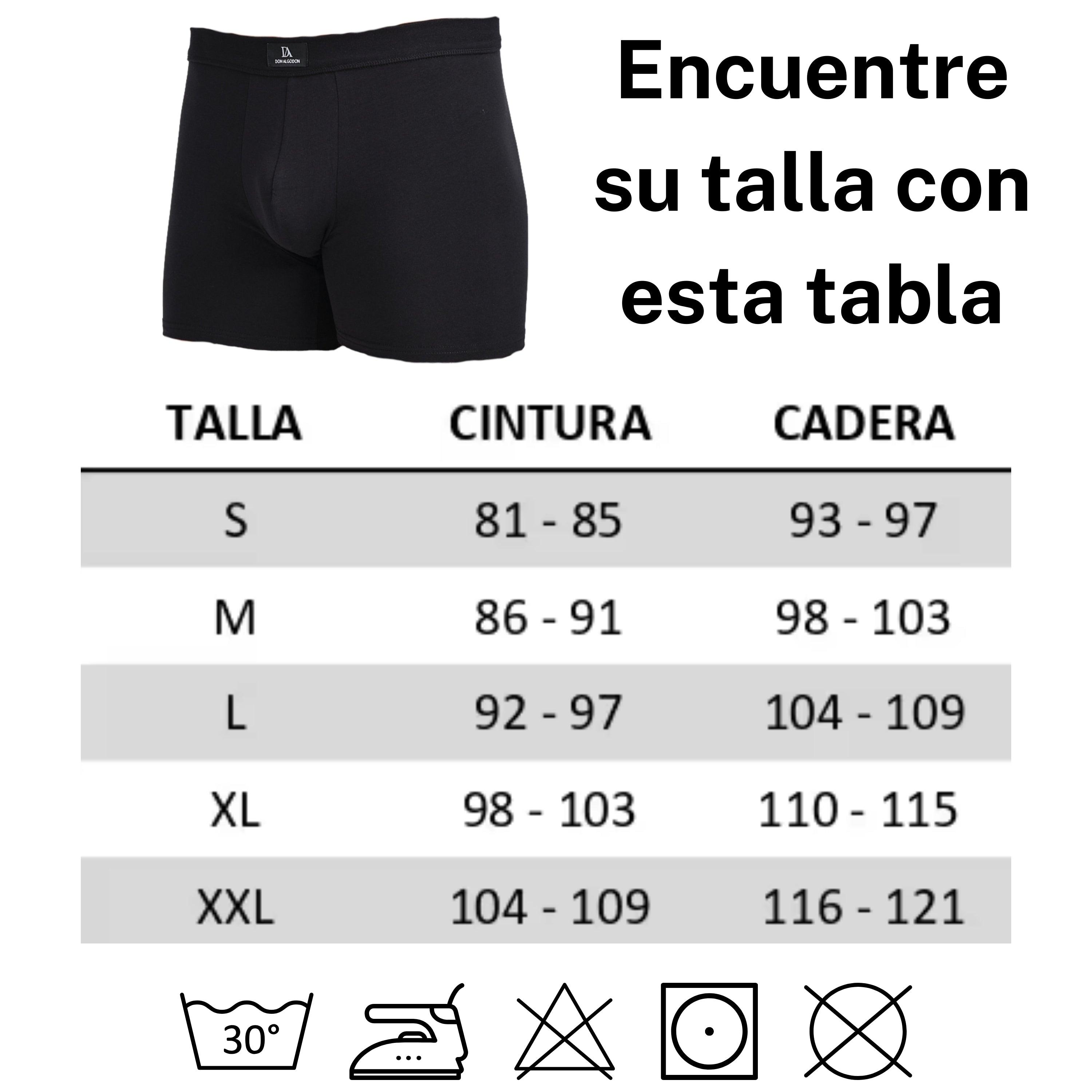Don Algodon Premium | Pack de 4 Boxers Para Hombre | Cintura de Canalé | Refuerzo con doble tela | Calidad Premium