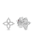 Roberto Coin Diamond Floral Earrings — White